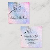 *~* GERECHTIGKEIT DES FRIEDENS Ombre Blume Moon Cr Quadratische Visitenkarte (Vorne/Hinten)