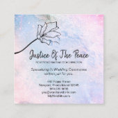 *~* GERECHTIGKEIT DES FRIEDENS Ombre Blume Moon Cr Quadratische Visitenkarte (Rückseite)