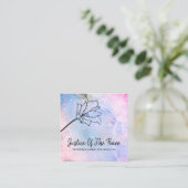*~* GERECHTIGKEIT DES FRIEDENS Ombre Blume Moon Cr Quadratische Visitenkarte (Stehend Vorderseite)