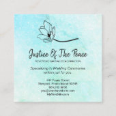 *~* GERECHTIGKEIT DES FRIEDENSÄTZLICHEN Kraters Quadratische Visitenkarte (Rückseite)