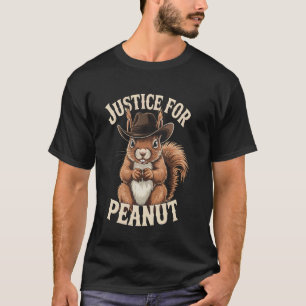 Gerechtigkeit Erdnuss Lustiger Eichhörnchen Cowboy T-Shirt
