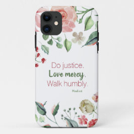 Gerechtigkeit floral Micah 6:8 Fall Mate iPhone Fa Case-Mate iPhone Hülle
