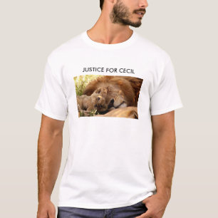 Gerechtigkeit für Cecil den Löwen mit seinem Junge T-Shirt