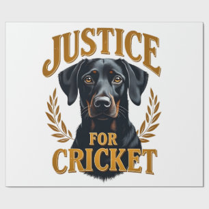 Gerechtigkeit Für Cricket Vintage Hundedenkmal Typ Geschenkpapier