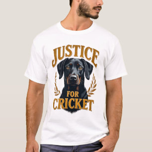Gerechtigkeit Für Cricket Vintage Hundedenkmal Typ T-Shirt