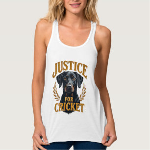 Gerechtigkeit Für Cricket Vintage Hundedenkmal Typ Tank Top