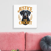 Gerechtigkeit Für Cricket Vintage-Hunderedenkmal-T Leinwanddruck (Insitu (Wohnzimmer))