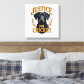 Gerechtigkeit Für Cricket Vintage-Hunderedenkmal-T Leinwanddruck (Insitu (Schlafzimmer))