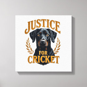 Gerechtigkeit Für Cricket Vintage-Hunderedenkmal-T Leinwanddruck