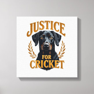 Gerechtigkeit Für Cricket Vintage-Hunderedenkmal-T Leinwanddruck