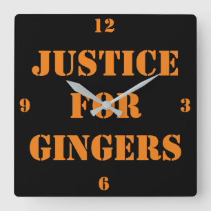 Gerechtigkeit für die Gingers-Uhr-Uhr Quadratische Wanduhr