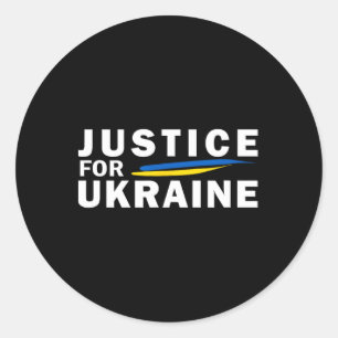 Gerechtigkeit für die Ukraine. Krieg  Runder Aufkleber