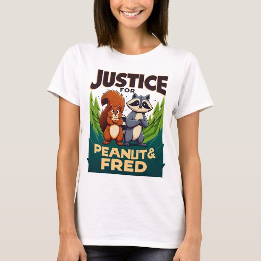 Gerechtigkeit für Erdnuss Eichhörnchen und Fred T-Shirt (Vorderseite)