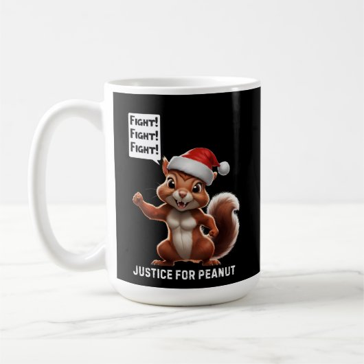 Gerechtigkeit für Erdnuss Weihnachten MAGA Kaffeetasse (Links)