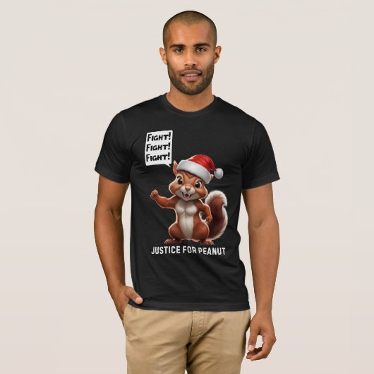Gerechtigkeit für Erdnuss Weihnachten MAGA T-Shirt (Vorne ganz)