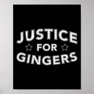 Gerechtigkeit für Gingers Lustiger Rotschopf Irisc Poster