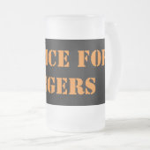 Gerechtigkeit für Gingers Mattglas Bierglas (VorderseiteRechts)