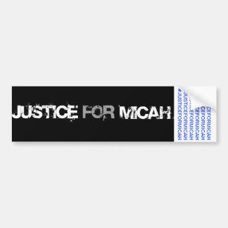GERECHTIGKEIT FÜR MICAH AUTOAUFKLEBER