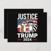 Gerechtigkeit für Peanut gewinnen Trump 2024 Postkarte (Vorne/Hinten)