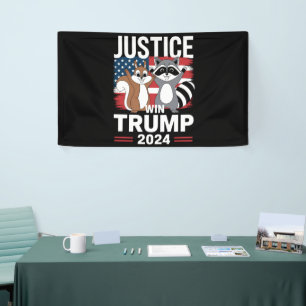 Gerechtigkeit Für Peanut Win Trump 2024 Banner