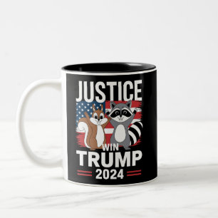 Gerechtigkeit Für Peanut Win Trump 2024 Zweifarbige Tasse