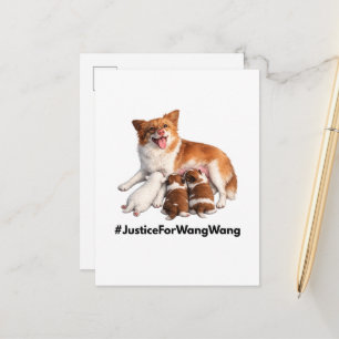 Gerechtigkeit für Wang Wang Postkarte