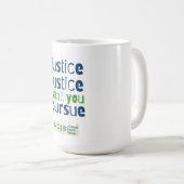 Gerechtigkeit, Gerechtigkeit und Tasse von 15 oz (VorderseiteRechts)