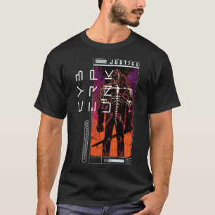 Gerechtigkeit in Cyberpunk: Libra-Zeichen balancie T-Shirt