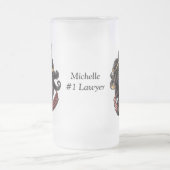 Gerechtigkeit ist blindes *Personalized* durch Mattglas Bierglas (Mittel)