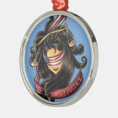 Gerechtigkeit ist durch Straßen-Gerechtigkeit Silbernes Ornament (Links)