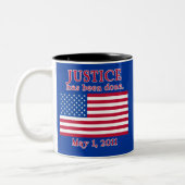 GERECHTIGKEIT IST GETANES T-Shirt GEWESEN Zweifarbige Tasse (Links)