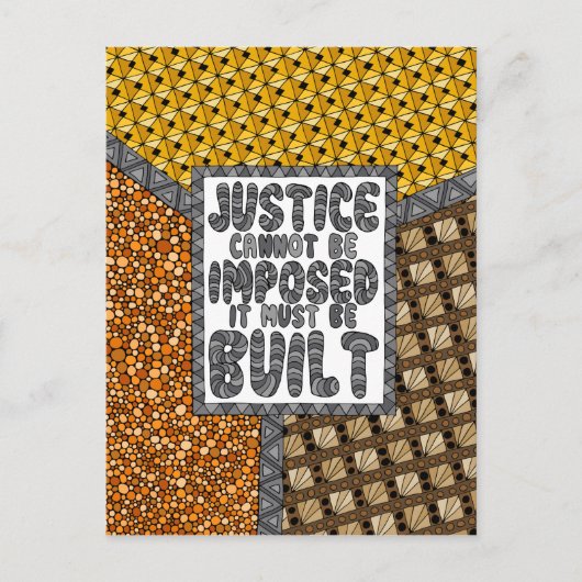 Gerechtigkeit kann nicht auferlegt werden - Postka Postkarte (Vorderseite)