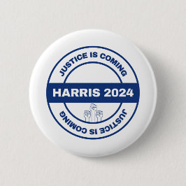 Gerechtigkeit kommt | Kamala harris Walz Election Button