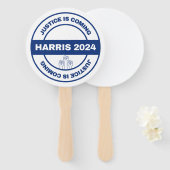 Gerechtigkeit kommt | Kamala harris Walz Election Fächer (Vorne und Hinten)