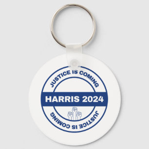 Gerechtigkeit kommt Kamala harris Walz Election Schlüsselanhänger
