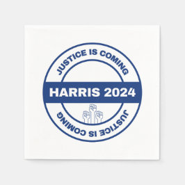 Gerechtigkeit kommt | Kamala harris Walz Election Serviette