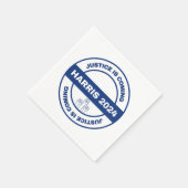 Gerechtigkeit kommt | Kamala harris Walz Election Serviette (Ecke)