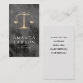 Gerechtigkeit - Schwarzes Marmor Terminkarte (Vorne/Hinten)