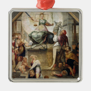 Gerechtigkeit Silbernes Ornament
