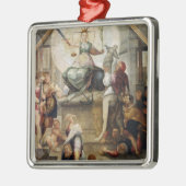 Gerechtigkeit Silbernes Ornament (Links)