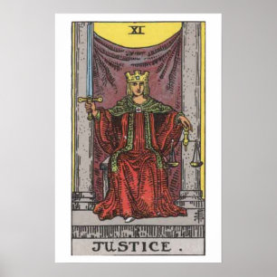 Gerechtigkeit Tarot Karte Poster