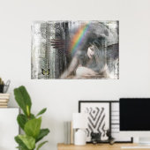 Gerechtigkeit über den Mond durch Gregory Gallo Poster (Heimbüro)