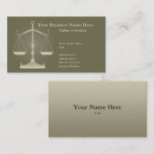 Gerechtigkeit Visitenkarte (Vorne/Hinten)