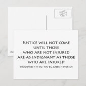 "Gerechtigkeit wird nicht kommen.." Postkarte (Vorne/Hinten)