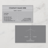 Gerechtigkeits-Büro Visitenkarte (Vorne/Hinten)