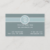 Gerechtigkeits-Gerichts-krimineller Visitenkarte (Rückseite)