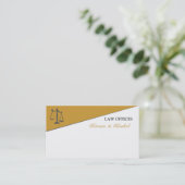 Gerechtigkeits-Skala geteilter Visitenkarte (Stehend Vorderseite)