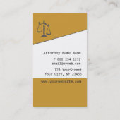 Gerechtigkeits-Skala geteilter Visitenkarte (Rückseite)