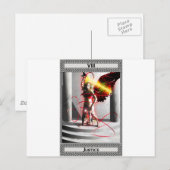 Gerechtigkeits-Tarot-Karten-Kunst Postkarte (Vorne/Hinten)