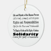 Gerechtigkeits-Themen mit Querbalance T Keramik Ornament (Links)